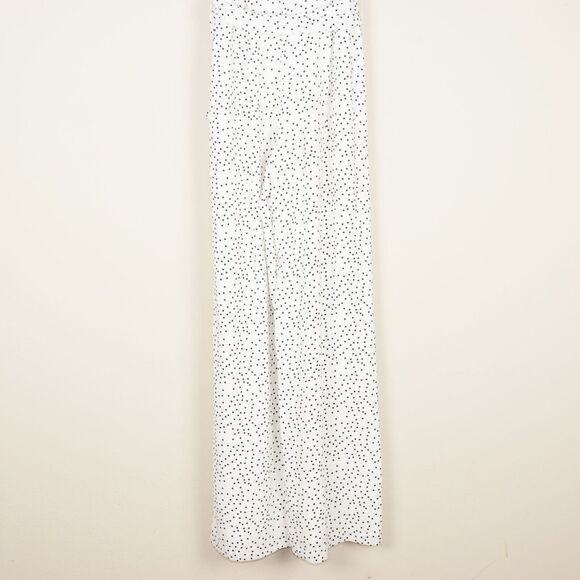 Lovers and Friends Jackson White Deep V Polka Dot Tie Waist Jumpsuit Womsn Sz S - Picture 5 of 10